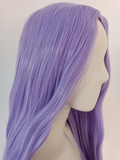 Peruka bez grzywki lawendowa fioletowa pastel goth PK023