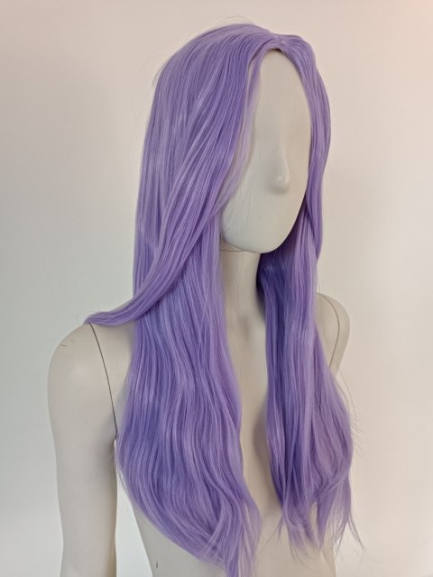 Peruka bez grzywki lawendowa fioletowa pastel goth PK023
