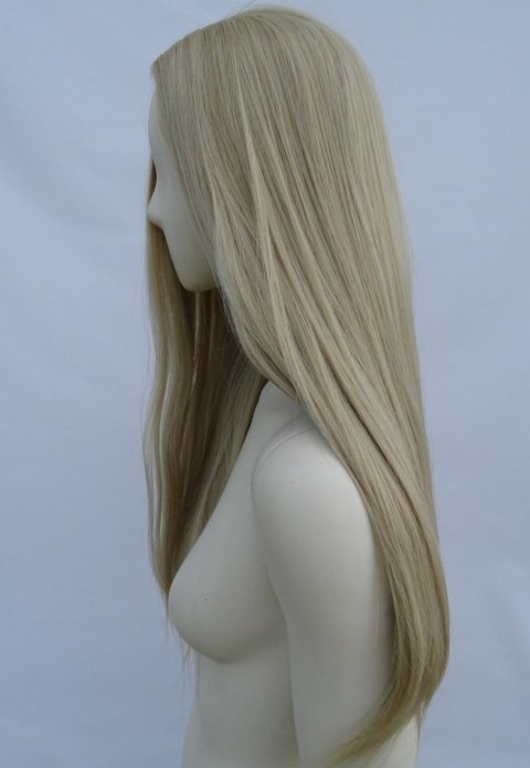 Peruka bez grzywki platynowy blond gęsta PK022