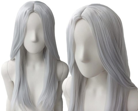 Peruka bez grzywki szara Wiedźmin cosplay Geralt PK003