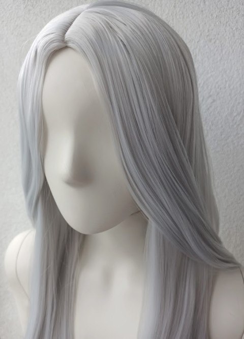 Peruka bez grzywki szara Wiedźmin cosplay Geralt PK003