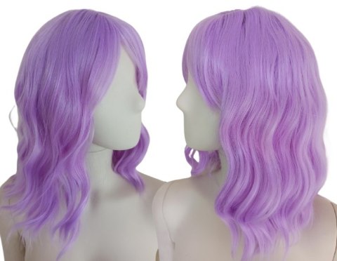 Peruka do ramion lawendowy fiolet pastel goth loki PK080