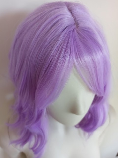 Peruka do ramion lawendowy fiolet pastel goth loki PK080