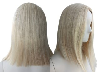 Peruka jasny platynowy blond do ramion long bob PK025