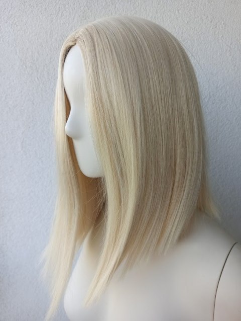 Peruka jasny platynowy blond do ramion long bob PK025