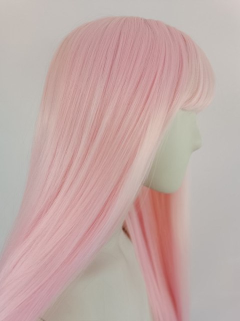 Peruka jasny róż różowa cosplay Zero Two PK101