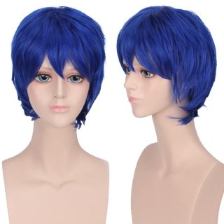 Peruka krótka niebieska kobaltowa cosplay anime PK049