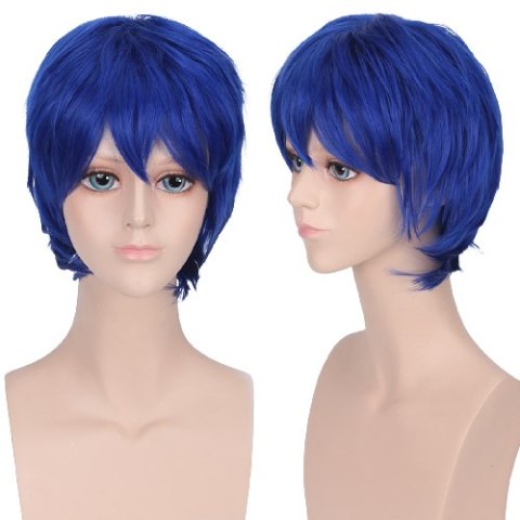 Peruka krótka niebieska kobaltowa cosplay anime PK049