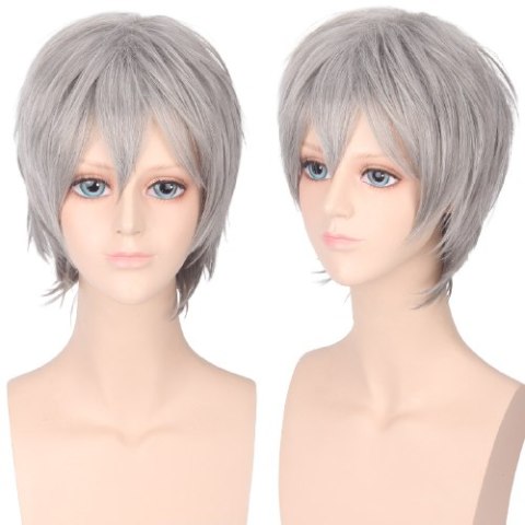 Peruka krótka szara siwa cosplay anime Jack Frost PK035