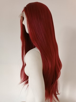 Peruka lace front bordowa czerwona Poison Ivy LF003