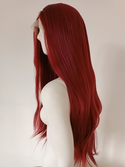 Peruka lace front bordowa czerwona Poison Ivy LF003