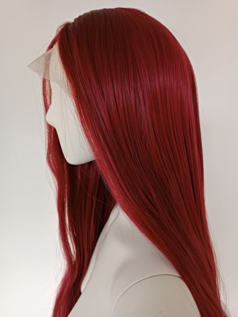 Peruka lace front bordowa czerwona Poison Ivy LF003