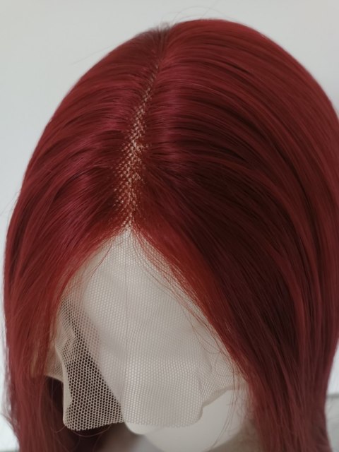 Peruka lace front bordowa czerwona Poison Ivy LF003