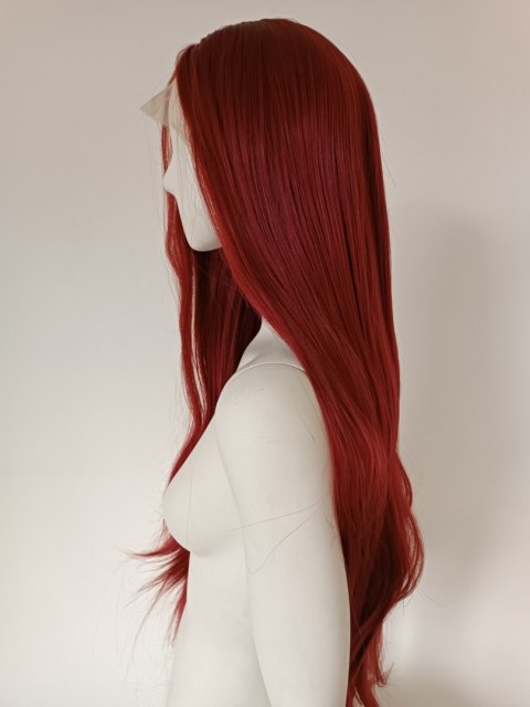 Peruka lace front bordowa czerwona Poison Ivy LF003