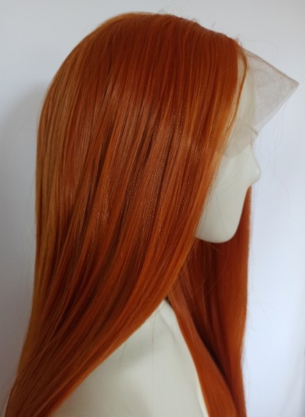 Peruka lace front ruda długa pomarańczowa LF007