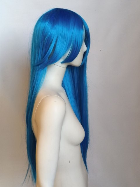 Peruka niebieska z grzywką cosplay Jinx LOL PK053