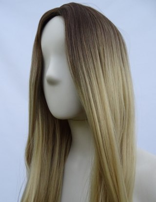 Peruka ombre bez grzywki złoty naturalny blond PK045