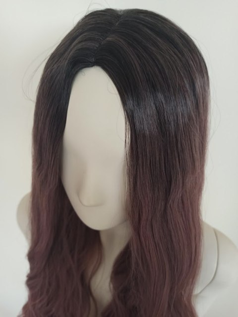 Peruka ombre długie fale taro pastel goth nu loki PK063
