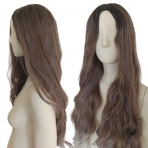 Peruka pasemka jaśniejsze końcówki naturalny blond PK065