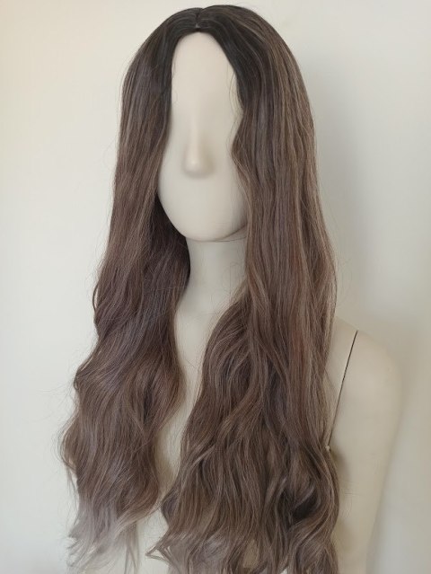 Peruka pasemka jaśniejsze końcówki naturalny blond PK065