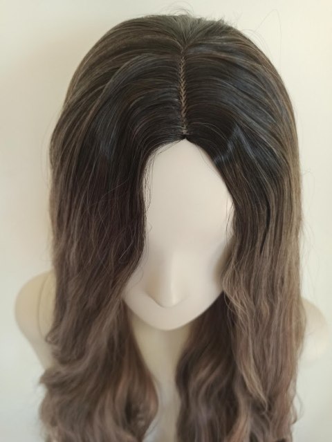 Peruka pasemka jaśniejsze końcówki naturalny blond PK065