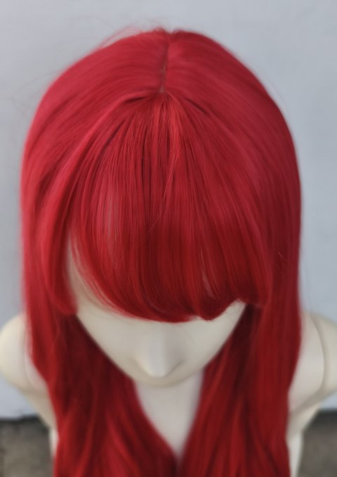 Peruka z prostą grzywką czerwona anime cosplay PK106