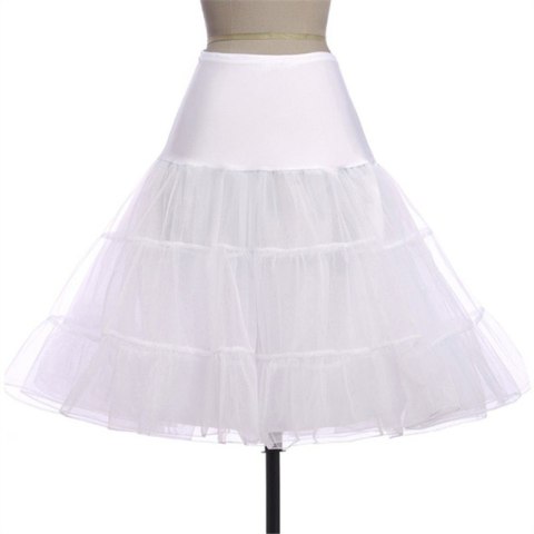 Halka retro tiulowa PIN UP tutu pod sukienkę unosząca biała tiul
