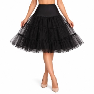 Halka retro tiulowa PIN UP tutu pod sukienkę unosząca czarna tiul