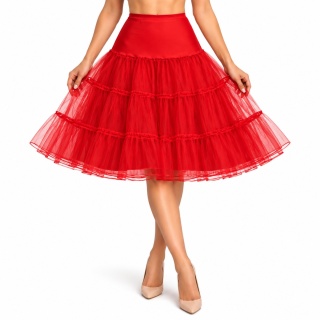 Halka retro tiulowa PIN UP tutu pod sukienkę unosząca czerwona