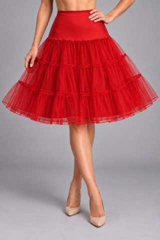 Halka retro tiulowa PIN UP tutu pod sukienkę unosząca czerwona