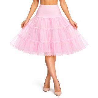 Halka retro tiulowa PIN UP tutu pod sukienkę unosząca różowa pastelowy pudrowy róż