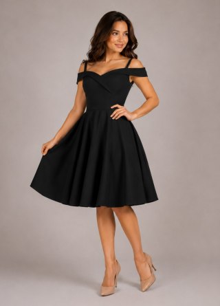Mała czarna sukienka hiszpanka pin up retro BELLA