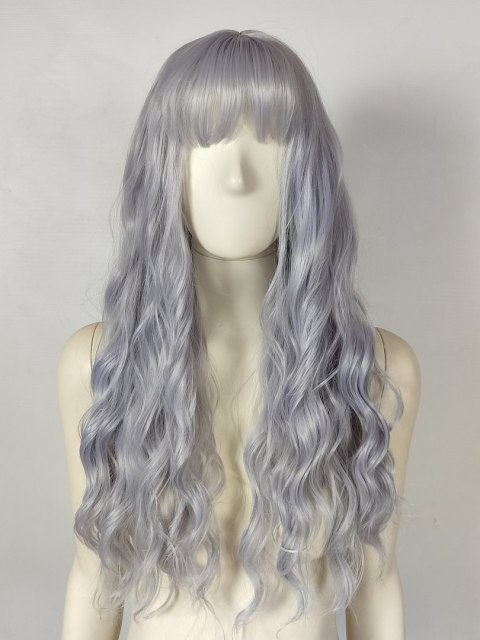 Peruka fale szara siwa srebrna fale loki cosplay PK130