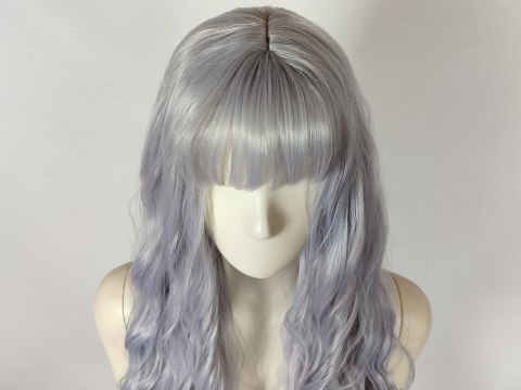 Peruka fale szara siwa srebrna fale loki cosplay PK130
