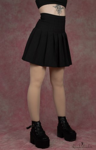 Spódniczka TENNIS SKIRT plisowana PRODUKT POLSKI czarna goth cosplay mini