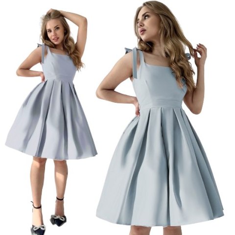 Sukienka błękitna rozkloszowana pin up plisowana BARBIE