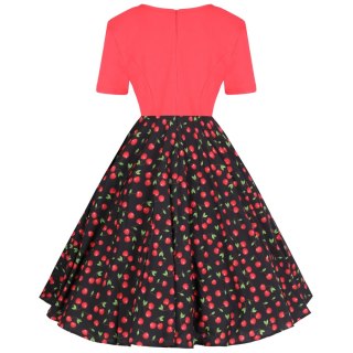 Sukienka pin up retro w wisienki rozkloszowana MADLEN