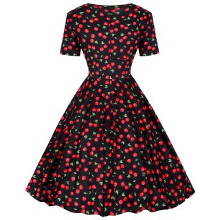 Sukienka pin up retro w wiśnie wisienki cherry MONA