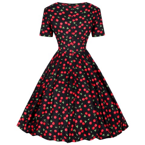 Sukienka pin up retro w wiśnie wisienki cherry MONA